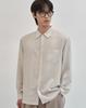 WORK ON BODY OFF Claire Semi-Overfit Linen Shirt [Oatmeal]