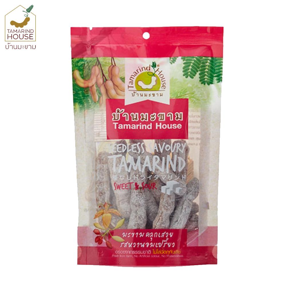 

Tamarind House Seedless Savory Тамаринд со вкусом сливы / Кисло-пряный / Кисло-сладкий 90 г. х 1/3 шт - Тайская закуска 90 g.