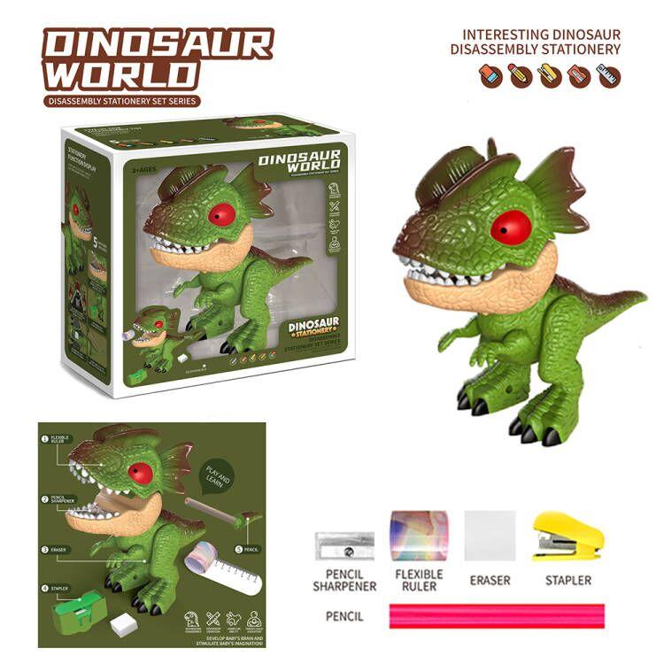 New Creative 5 IN 1 Stationery Toy, Detachable Dinosaur Office Desk Decor, Starting School Onboarding Birthday Christmas Gift