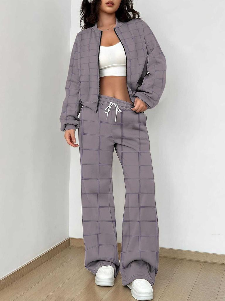 Gradual Change Autumn And Winter New European And American Women'S Clothing Retro Pattern Printing Suit Women