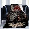 1Pz Coperta con motivo Highway 66, leggera per tutte le stagioni, per casa, ufficio, pisolino all'aperto, coperta multifunzionale
