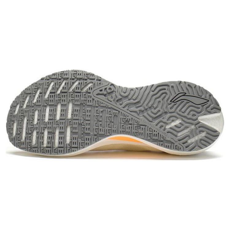 New LiNing Jueying Essential Durable Breathable Low Top Running Shoes Women's White Yellow ARRT008-2