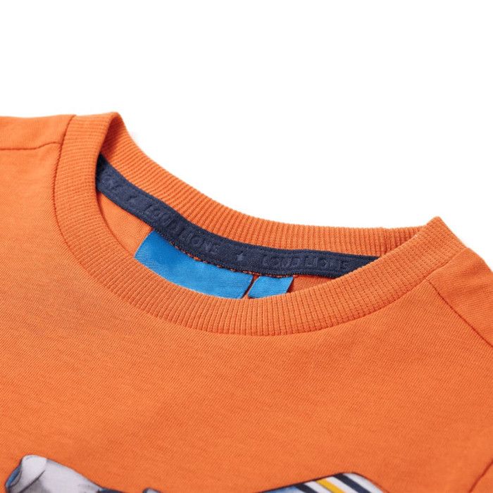 T-shirt enfants manches longues orange foncé 92/104/116/128/140
