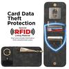 For iPhone 16 Plus Case RFID Blocking Ring Kickstand Retro Leather+TPU Anti-Fall Phone Cover