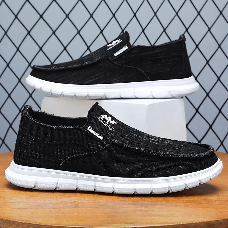 Men's shoes new summer casual shoes shallow mouth soft sole old Beijing cloth shoes trendy canvas shoes lightweight mesh shoes men's