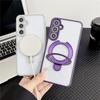 Luxury Magnetic Bracket Phone Case  For Oppo Reno 14 Pro 5G 14F 13F 12F 11F 13 12 11 10 Pro A91 Transparent Acrylic Stand Cover