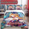 3pcs Duvet Cover Set (1*Duvet Cover + 2*Pillowcase, Without Core), Custom Name Genshin Impact Pattern Bedding Set, Home Bedroom Decor Gift