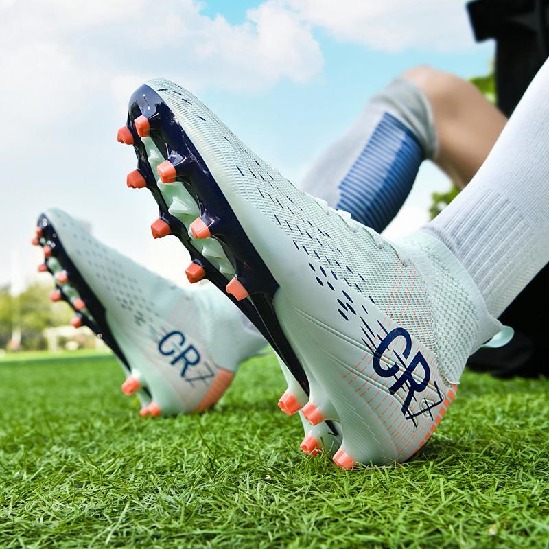 Unisex Breathable Soccer Shoes FG Outdoor Sports Grass Outsole Non-Slip Design for Teenagers New Arrivals Size 35-45