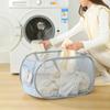 For Sturdy Mesh Laundry Hamper Basket Bag Pop Up Basket with Side Pocket for Laundry Room Bathroom Kids Room College Dorm or Tra