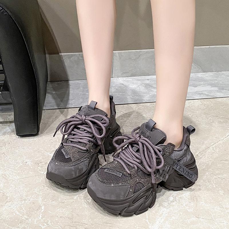 

Large size women s shoes 41-43 fat feet Ofan sequined muffin dad shoes women s autumn and winter fashion platform couple sneakers 42