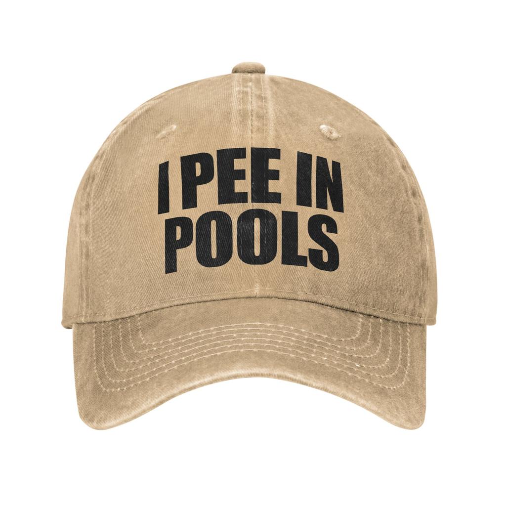 Funny I Pee In Pools Casual Baseball Cap For Unisex Unisex Summer Outdoor Sports Hip Hop Hats Streetwear Sun-Proof Baseball Caps