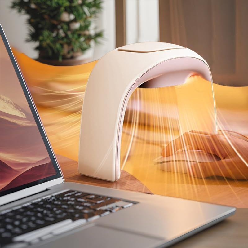 

Compact Ceramic Heater Mouse Pad Heater for Mouse and Hand PTC Rapid Warm 3 Adjustable Temperature Overheat Quiet Desk Heater for Home and Handheld бежевый