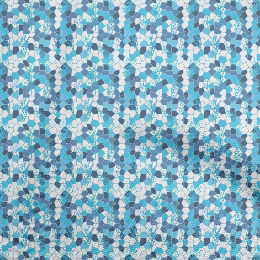 oneOone Georgette Viscose Gray Fabric Leaves Sewing Material Print Fabric By The Yard 42 Inch