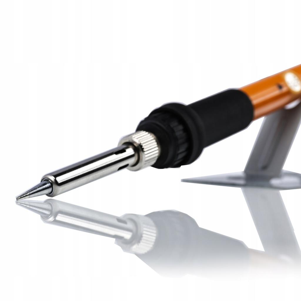 Rosfix 8-in-1 soldering iron with potentiometer Rosfix Orange Pitbull OP60W + Plastic organizer + Soldering flux RMA-223 + Soldering desoldering pump