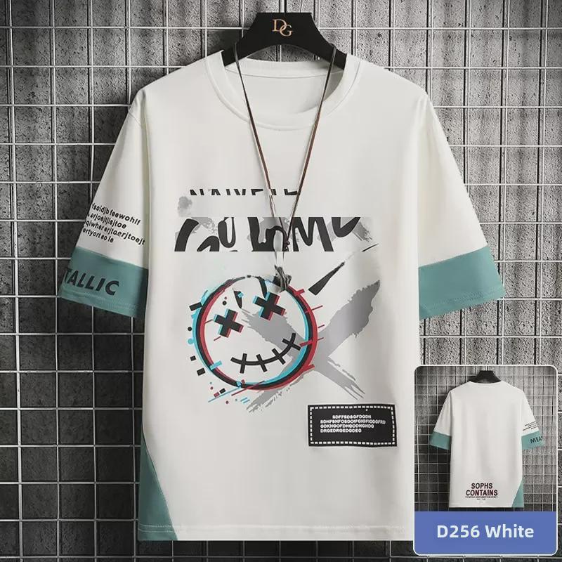 Korean Graffiti Short-Sleeve Suit: Trendy Spring/Autumn Streetwear