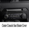 Carbon Fiber Look Center Console Seat Heater Cover Trim For Mazda CX-5 2017-2023