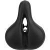Mountain Bike Saddle Comfortable Microfiber Leather HollowCarved Spring Bike Saddle Seat(Black )