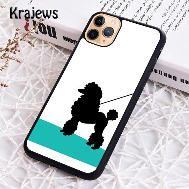 Krajews Cartoon Poodles Pattern Soft Phone Case Cover For iPhone 17 Air 16 15 14 Plus 11 12 13 Pro Max Coque Fundas