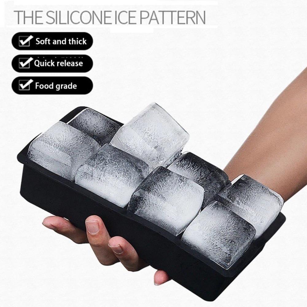 4/6/8 Grid Large Ice Cube Mold Silica Gel Ice Storage Box Fashion Ice Grid