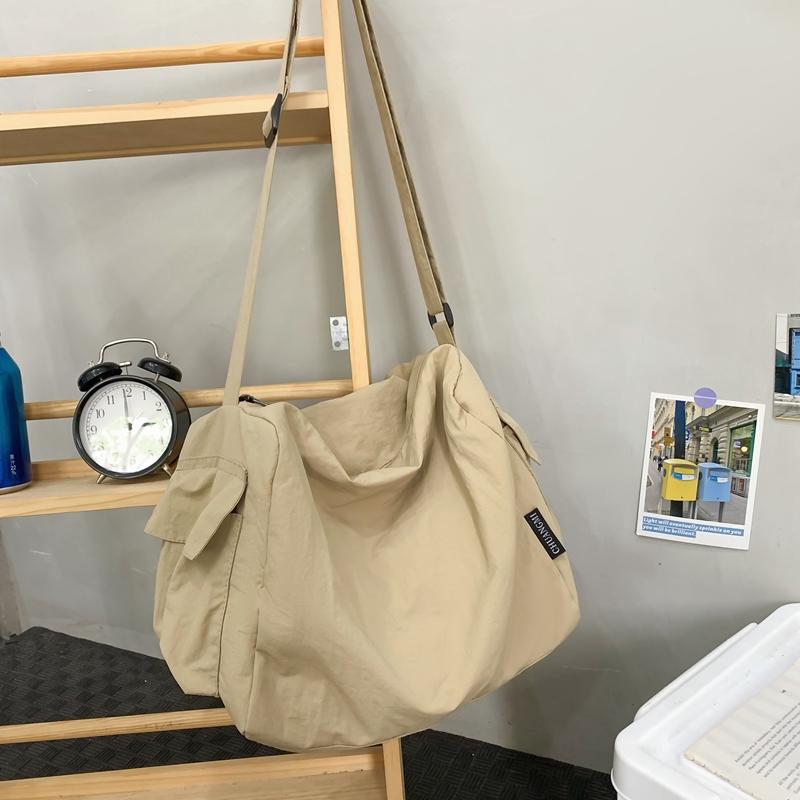 Geantă de nailon Geanta de damă, de culoare solidă, de umăr