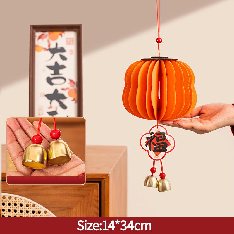 Chinese Lunar  New Year 2026 3D Honeycomb Ornament Paper Apple Pear Desktop Ornament Traditional Spring Festival Photo Props