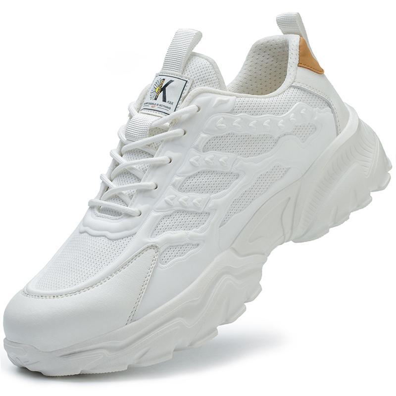 

Черно-белая рабочая обувь, мужские и женские рабочие кроссовки, дышащая мужская спортивная защитная обувь с защитой от проколов, защитная обувь унисекс со стальным носком 39