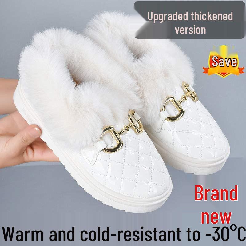 Women's Versatile Winter Fur-Lined Snow Boots Moccasins