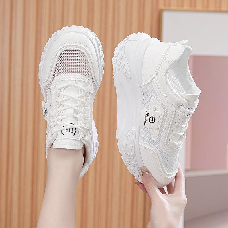 Summer new dad shoes ins student sports leisure mesh breathable thick sole height XY