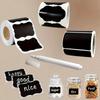 [Waterproof Labels With Tag Pens Included] 120pcs+Reusable Waterproof Blackboard Labels With Tag Pens