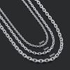 VEXXS Azuki Chain Necklace, 18K Gold Plated, 2/3/6mm Width, Unisex, 45cm, 50cm, 55cm, 60cm, 65cm