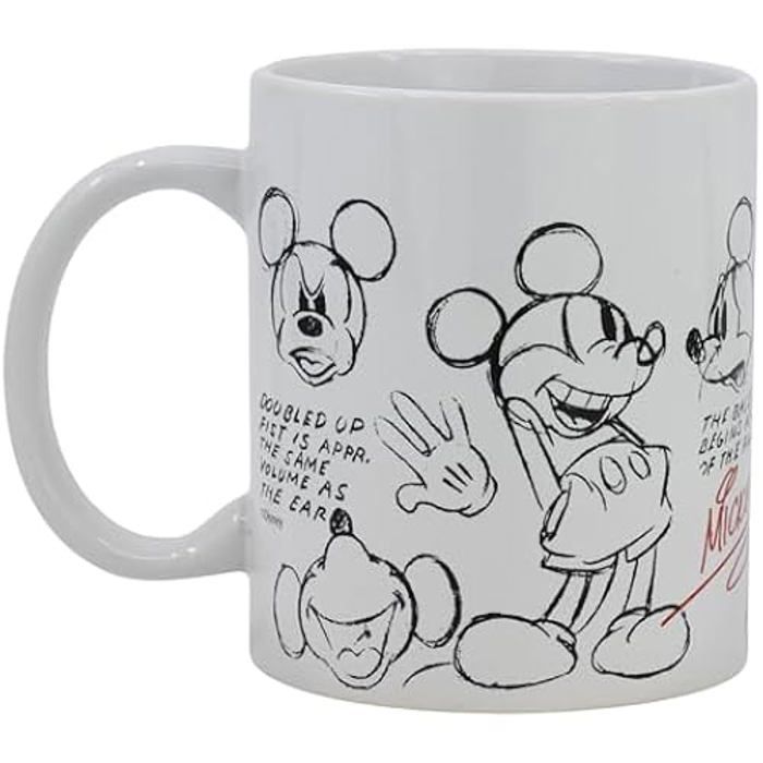 Tasse en céramique - stor - mickey mouse - 325 ml - réutilisable - sans bpa