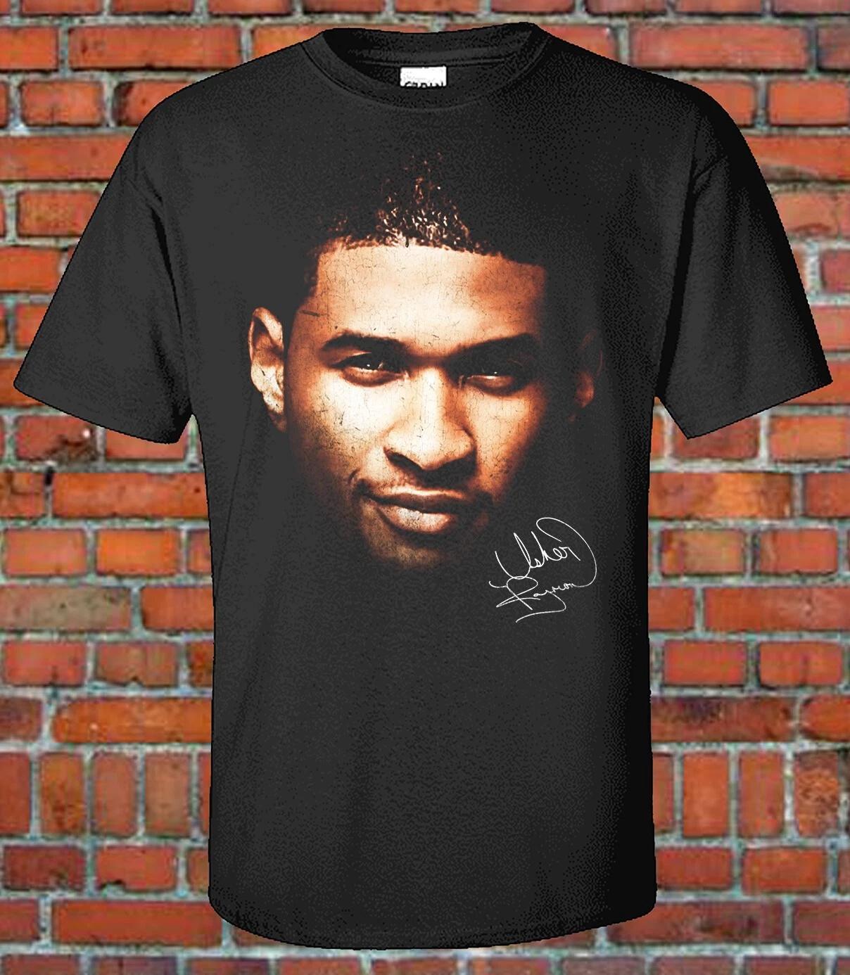 R&B Music Singer Usher Big Head T-Shirt Unisex Cotton Tee Classic XL