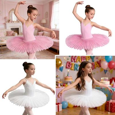 White Pink Swan Lake Ballet Dress Modern Performance Costume Fashion Ballet Tutu Skirt Dance