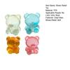 1/4Pcs Mini Clear Bear Squeeze Toy Stress Relief Sitting Bear Sensory Toy Anxiety Relieving Sugar Stress Ball Focus Aid Decompression Animal Toy