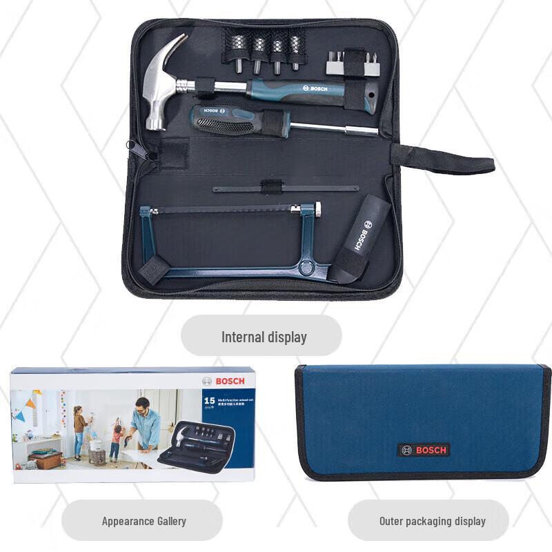 Bosch 15-Piece Home Tool Kit CN plug (adapter included)