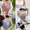 Retro Koreanischer Schick Stil Mehrfarbig Gewinde Sexy Tief ausgeschnitten Taille Kordelzug Weste Vielseitig Einfarbig Schlanke Passform Trägershirt