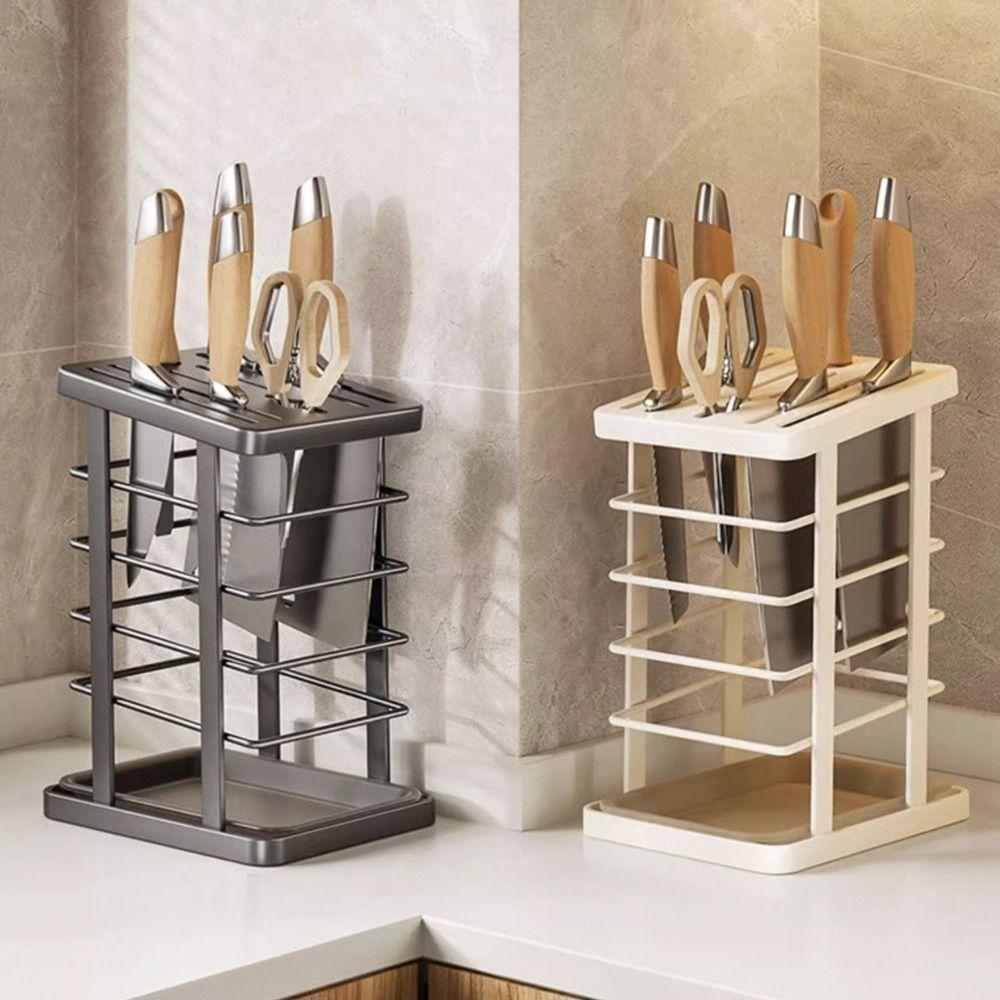Square Kitchen Utensils Storage Holder Black White Kitchen Countertop Storage Rack  Kitchen Use