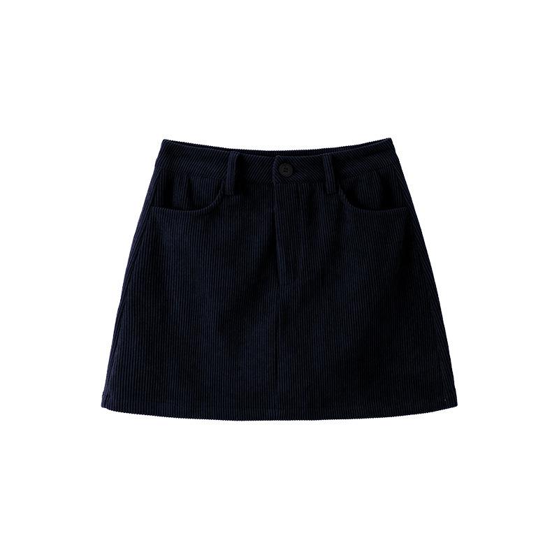 Women s High-Waisted Coffee Corduroy Mini Skirt - Autumn/Winter 2025, Korean Style, Slimming, Hip-Hugging, Elegant. XL
