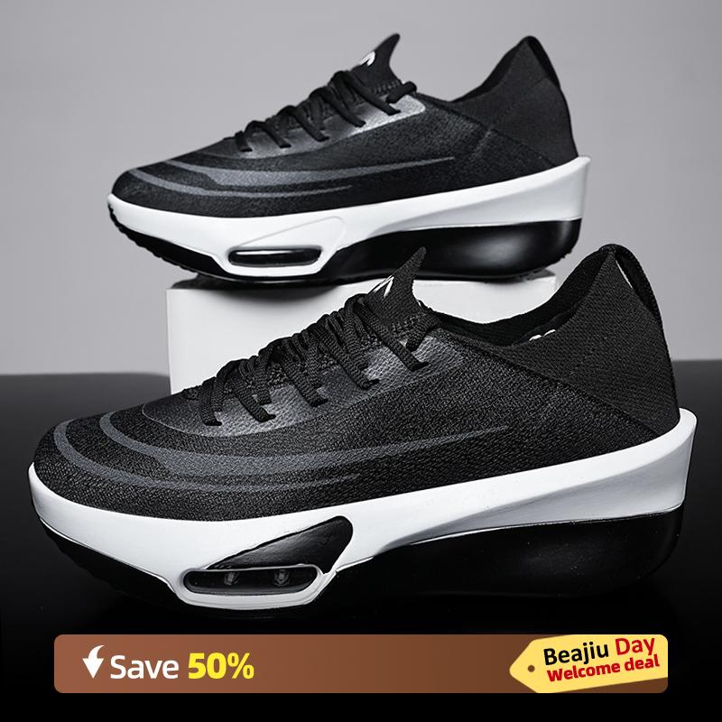 

Кроссовки для бега Marathon Air Cushion для мужчин, дышащие, легкие, женские, удобные, спортивные, нескользящие, с углеродной пластиной 45 чёрный