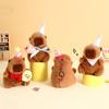Cartoon Plush Capybara Keychain Happy Birthday Guinea Pig Pendant  Birthday Gift