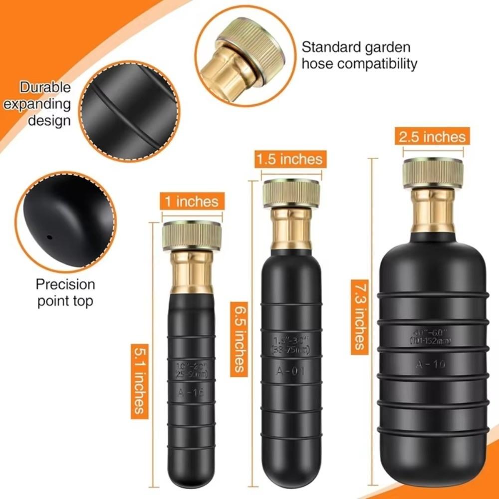 Water Pressure Drain Bladders Rubber Drain Pipe Cleaner Durable Unclog Main Drain  Bathroom Drains