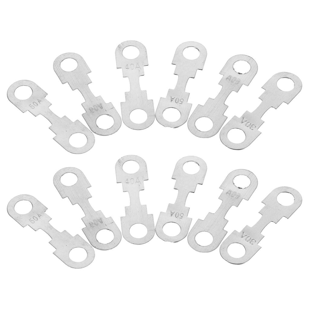 30pcs Universal Flat Plate Car Fuse Metal Strip for Automotive Fuse Replacement In Silver Tone Zinc Alloy for Various Vehicles 3 Fuses4
