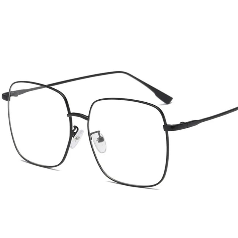 

Big Frame Square Anti Blue Rays/Photochromic Use Prescription Glasses ForWomen Men Shortsighted/Hyperopia/Progressive Spectacles W100448WW-Single Version&1.56&None