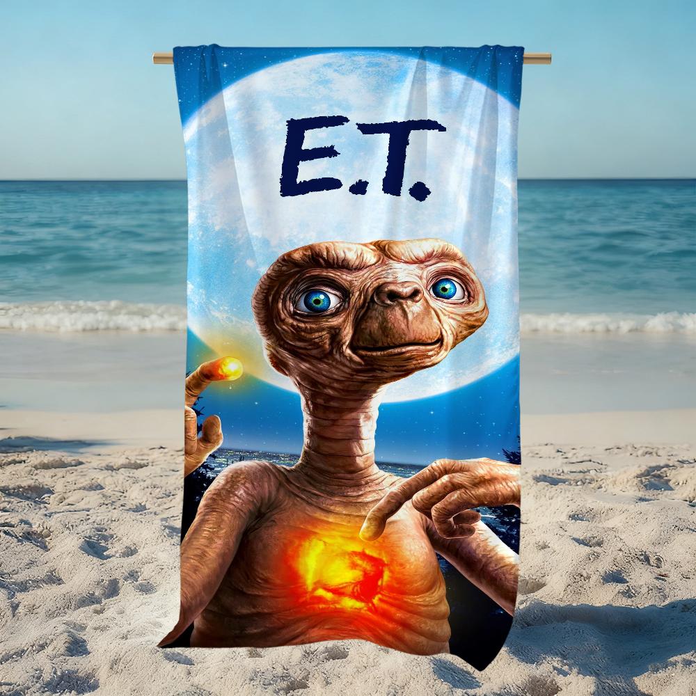 classic movie E-ET-T Towel Large Quick-Drying Microfiber soft Beach Towel for Travel Fitness Sauna Bathing Camping
