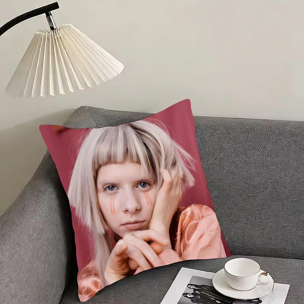 AAURORA Singer Cushion Cover Pillowcase Ultra Soft Skin Friendly Fabric Cloud Like Comfort Concealed Zipper