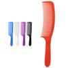 Comb Hair Plastic Curved Detangling Haircutting Combs Fine Teeth for Salon Household Barber