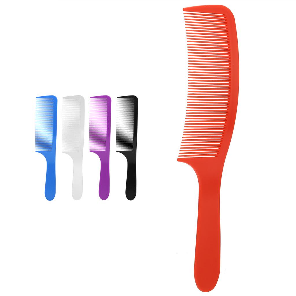 Comb Hair Plastic Curved Detangling Haircutting Combs Fine Teeth for Salon Household Barber