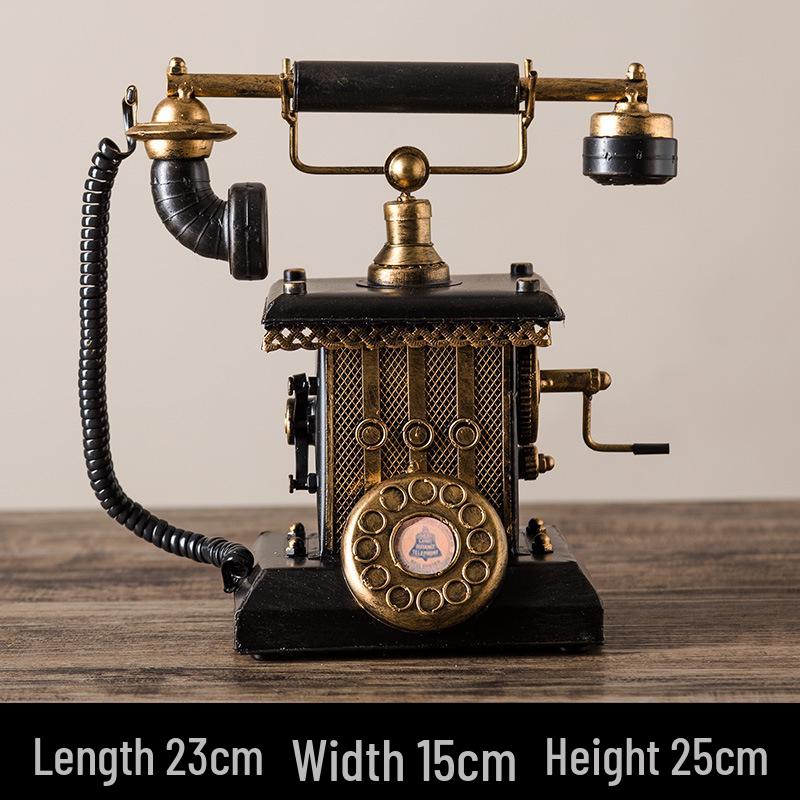 Retro British-Style Telephone Prop for Photography and Decor