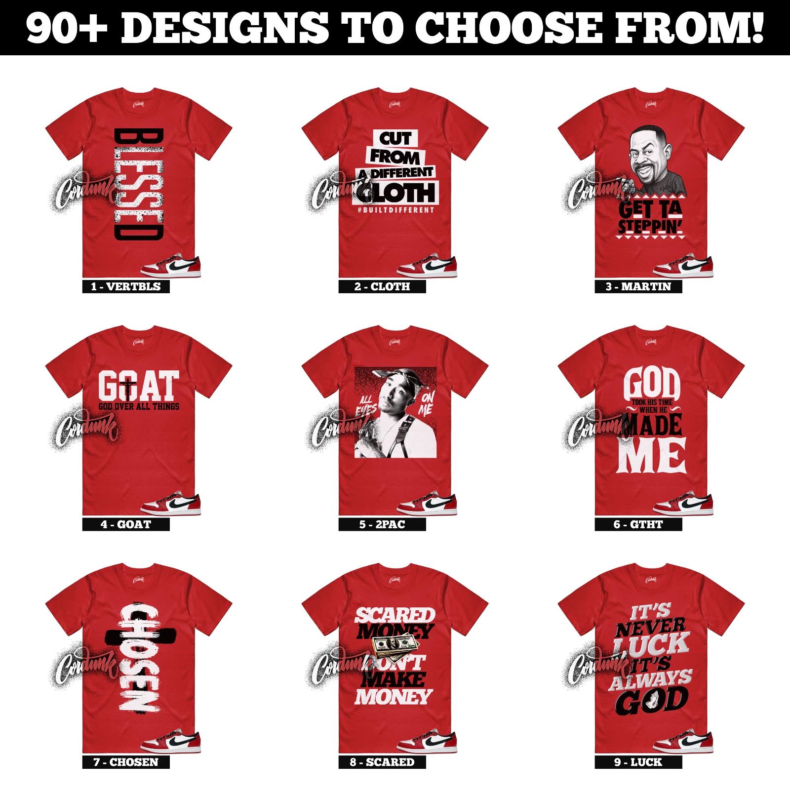 

1 Chicago Varsity Red University Black Summit White Sneaker T Shirt to Match M