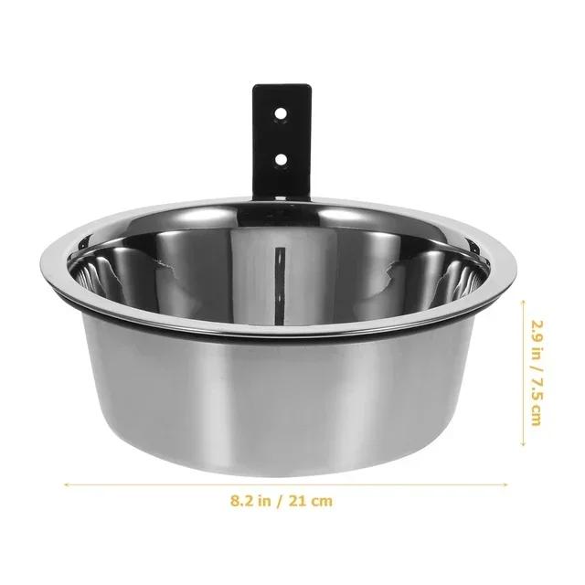 Elevated Wall Mounted Pet Bowls Stainless Steel Dog/Cat Food/Water Feeder with Storage Container Practical Pet Feeding Supplies
